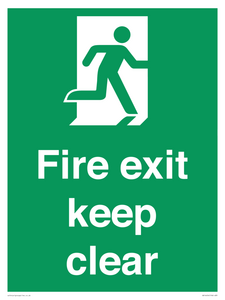 Fire exit keep clear